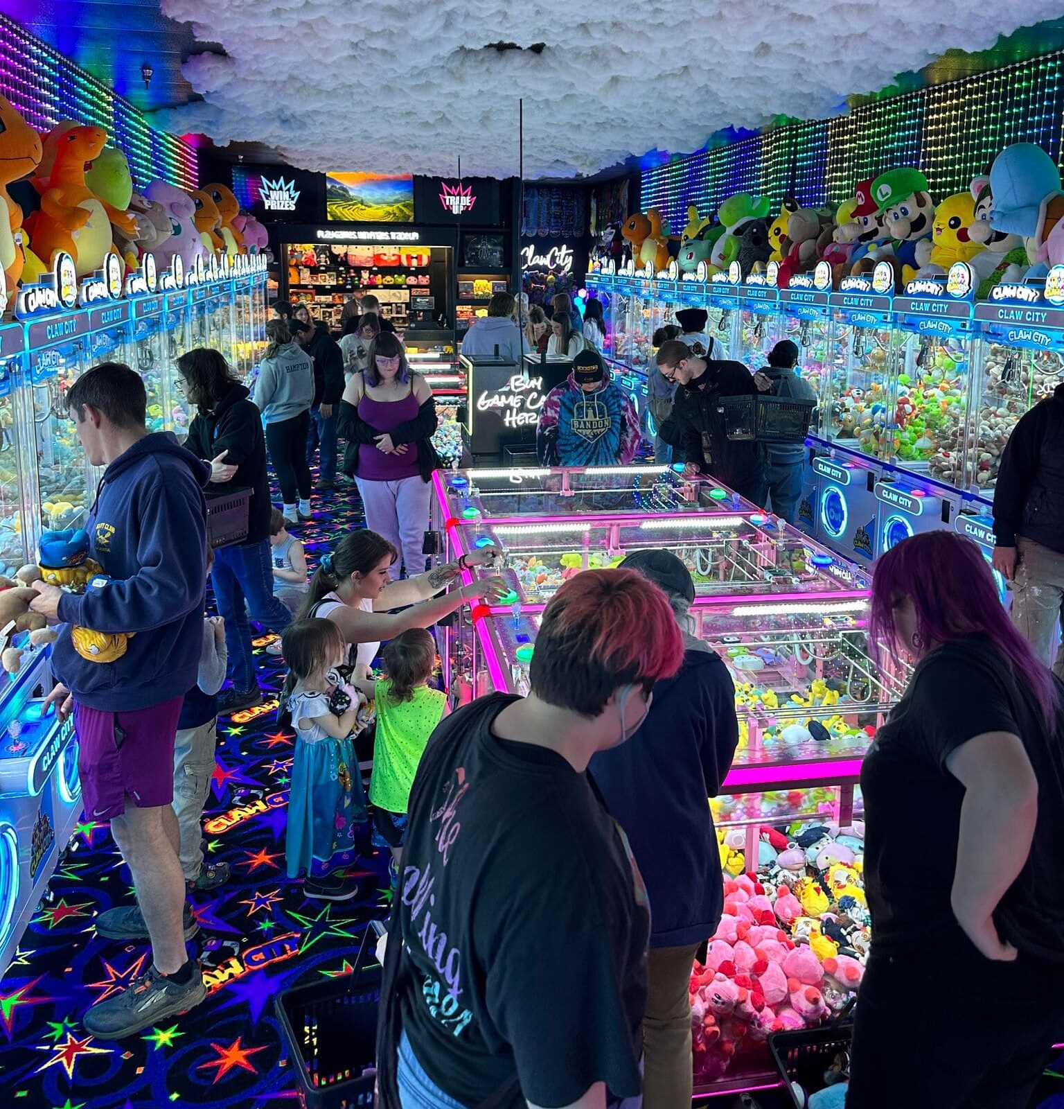 A lot of Claw-machine games in Springfield location